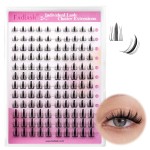 FADLASH Lash Clusters DIY Lash Extensions 10-16mm Eyelash Clusters Wispy Cluster Lashes Natural Look Individual Lashes Thin Band Cluster Eyelash Extensions Volume (XYT)