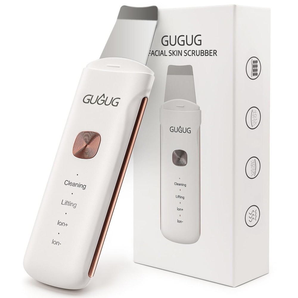 GUGUG Skin Scrubber 4-in-1 Waterproof Facial Spatula for Deep Cleansing, Blackhead Removal Tools, Pore Cleaner for Face