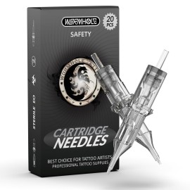 Wormhole Tattoo 20Pcs Tattoo Needles 5RL Disposable Tattoo Cartridge Needles Round Liner for Tattoo Gun Cartridge Machine Permanent Makeup (1205RL)