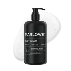MARLOWE. No. 103 Body Wash 15 oz Pump, Cedarwood + Sea Salt, Energizing & Refreshing Shower Gel, Willow Bark & Green Tea Extracts, Cleanses, Moisturizes, Smooths & Nourishes, Fresh & Zesty Scent
