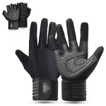 Bear Grips Weight Lifting Armor Gloves for Men & Women | Full Finger Lifting Armor & Workout Gloves (Black-Full Finger, Medium)