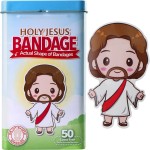 BioSwiss Bandages, Holy Jesus Shaped Self Adhesive Bandage Set, Latex Free, Sterile Wound Care, 50 Count
