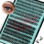 Lash Clusters Wispy 280PCS Eyelash Extension 30D 40D Cluster Lashes Individual Lashes DIY Lash Extension Natural Look Cluster Eyelash Extensions Soft False Eyelashes at Home for Beginners(12mm)