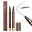 Espoce 2 Pack Eyebrow Pen, Waterproof Microblading Eyebrow Pencil, 4 Tip Precise Eye Brow Makeup Pen for Women to Effortlessly Create Hair Like Natural Brows, Non Dry Out and Last All Day (Black)