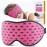 LitBear Breathable Sleep Mask, 3D Eye Mak Sleep for Side Sleepers Women Men, Light Blocking Sleeping Mask with Adjustable Strap, Soft Lightweight Eye Cover for Travel, Night Work, Nap, Office - Pink