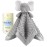 MOVEPAI Baby Security Blanket, Soft Baby Lovey Toy Blanket for Boys and Girls, Snuggle Toy Lovie Newborn Gift, Unisex Baby Plush Gray Elephant 16 Inch