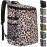 Backpack Cooler for Women 45 Cans, Soft Cooler Backpack with Cooler Compartment Insulated Waterproof Ice Pack Cooler Bag for Women Black Brown Pattern