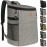 Camping Cooler Backpack 45 Cans, Soft Backpack Coolers Insulated Leak Proof Travel Cooler Bag Waterproof Lunch Picnic Beach Work Trip Thermal Bag Drink Beverage Beer Cooler Grey