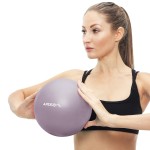 APEXUP Yoga Ball Exercise Ball, Heavy Duty Pilates Ball for Fitness, Balance, Core Workout, Physical Therapy (XXS (9) 23cm, Mauve)