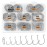 UCEC 160PCS Catfish Circle Hooks Saltwater with 30PCS Fishing Speed Clips, 2X Strong Offset Catfishing Tackle Fishing Hooks Saltwater Catfish Gear Fish Hook Set Size: 2/0 3/0 4/0 5/0 6/0 7/0 8/0
