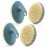 Body Scrubber 4 Pack, BEAUTAIL Gentle Exfoliating Shower Bath Brush, Soft Bristle Brushes for Sensitive Skin Women Men, Non-Slip Hand-Clip, Durable and Long Lasting (2pcs Blue+2pcs Gray)