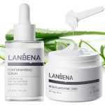 LANBENA 3-in-1 Blackhead Removal Set - Pore Strips (30g), Pore Minimizing Serum (30ml) & Removal Paper - Mask for Face, Minimizes Pores & Leaves Skin Fresh & Clean, Blackhead Remover