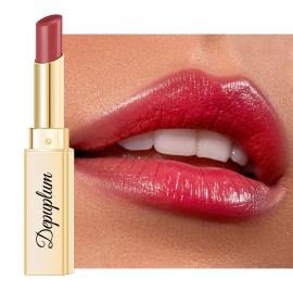 Depuplum Red Lipstick for Women Hydrate Glossy Lipstick Moisture Lip Gloss Sheer-Medium Coverage Shine Tinted Lip Balm for Dry Lips (DM98 Cherry Plum)