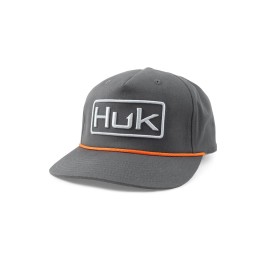 HUK - Mens Trucker Hat, Anti-Glare Snapback Fishing Hat for Men, Volcanic Ash, One Size