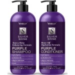 VANIDOX Sulfate Free Brass Toning Purple Shampoo and Conditioner Set for Grey and Silver Hair, Moisturizing & Color-Safe, Enhances Shine & Brightness, Made in USA (16 fl oz each)