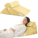 Bedluxe Adjustable 4pcs Bed Wedge Pillow Set, Memory Foam Wedge Pillows Post Surgery for Back, Neck, Leg Pain Relief, Pillow Wedge for Sleeping, Sitting up in Bed, Acid Reflux and GERD, Black