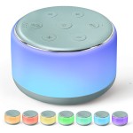 FamiSym White Noise Sound Machine Baby for Sleeping with Night Light - 34 Soothing Sounds, Rechargeable White Noise Machine for Kids Adults Sleep, Portable Lullaby Machine Baby Soother (Slate)