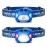 Lepro 320015 Battery Powered Headlamp - 1300Lux Super Bright LED Head Lamp with Red Light, IPX4 Waterproof Headlights for Outdoor Camping, Hiking, Hunting, Power Outages, Emergency, Hurricane - Blue