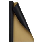 JAM Paper Gift Wrap - Kraft Wrapping Paper - 52.6 Sq Ft Total (17 in x 18 Ft Each) - Black Kraft Paper - 2 Rolls/Pack