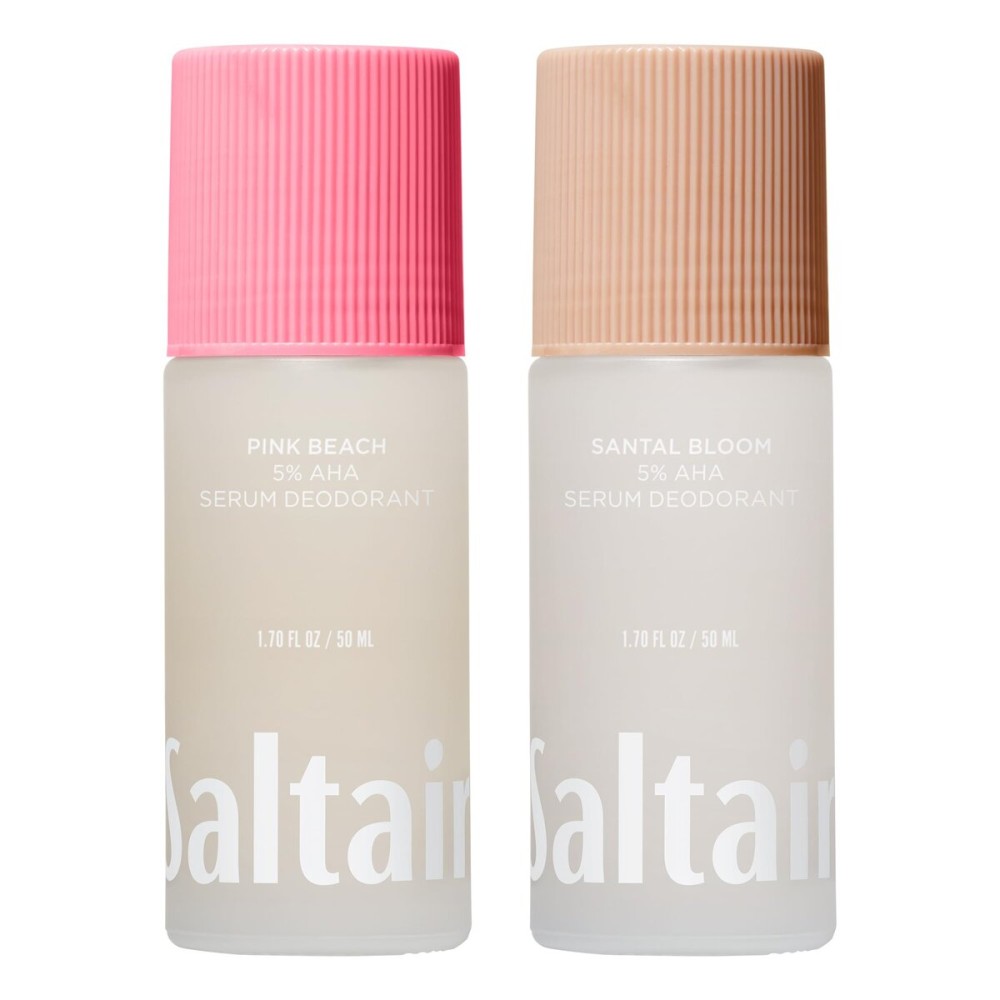 Saltair Serum Deodorant Signature Scents 2 Pack. 5% AHA Formula. Lactic Acid and Mandelic Acid Deodorant. Aluminum Free Odor Control for Women and Men. Travel Essentials, 2x 1.7oz Roll On