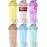 VELOMIX -6 PACK- 28 oz Protein Shaker Bottle for Protein Mixes - 6x Wire Whisk | Leak Proof Shaker Cups for Protein Shakes | Protein Shaker Bottle Pack | Protein Shake Cup (Pastel Power Series)