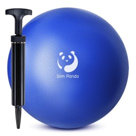 Slim Panda Pilates Ball with Pump, 9 Inch Small Exercise Ball, Anti Burst Mini Yoga Ball for Stability, Workout, Barre, Core Strength, Physical Therapy, Balance, Stretching
