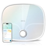 Etekcity Smart Rechargeable Scale for Body Weight, BMI, Fat, Muscle Mass, FSA&HSA Eligible, Digital Bathroom Scale with 13 Metrics, Secret Mode, Bluetooth Connect to Free Apps, Rainbow White