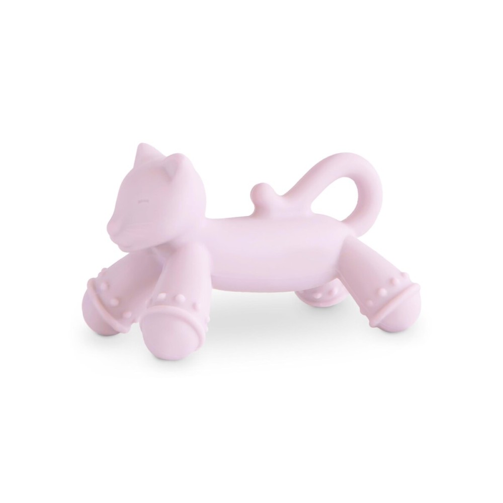 mushie Silicone Baby Teether Toy | Cat Figurine Teether
