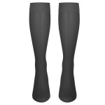 NuVein Sheer Compression Stockings, 15-20 mmHg Support, Women\'s Medium Denier Nylons, Knee High, Closed Toe, Charcoal, Small