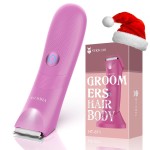 VIKICON Pubic Hair Trimmer Women: Flawless Bikini Trimmer for Women - Waterproof Electric Razor Shaver w/Light for Body Leg Hair Grooming, No Nick Lady\'s Intimate Shaver - Gifts for Her