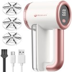WiredLux Rechargeable Fabric Shaver - Electric Lint Remover for Clothes & Couch - Adjustable 3-Speed, 6-Leaf Blade, LED Display, USB Charging - Depiller with Dual Protection