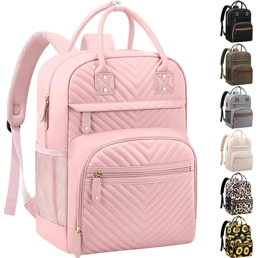 Diaper Bag Backpack Tote for Women Large Capacity, Baby Bag with Insulated Pockets Multifunctional Diaper Bags For Baby Girl Boy Waterproof Baby Bags For Boys Girls Maternity Bag Baby Pink