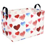 ASKETAM Valentine\'s Day Basket Gift for Empty Cute Heart Large Storage Bin for Kid and Baby Room Dcor (Beauty Love)