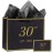 momoake 30th Birthday Gift Bag with Card and Tissue Paper for Men Women, 1995 30 Year Old 13 Elegant Black Gold Anniversary Keepsake Party Present Shopping Paper Bags for Gifts Wrapping (1995 30th)