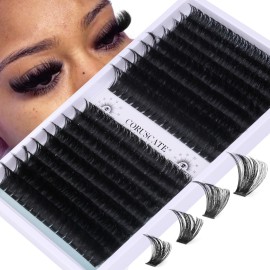 CORUSCATE Lash Clusters 120D+150D Thick Eyelash Clusters 14-20mm Long Cluster Eyelash Extensions 288pcs Individual Lashes Cluster DIY Eyelashes Mink Strips Volume Lash Extension