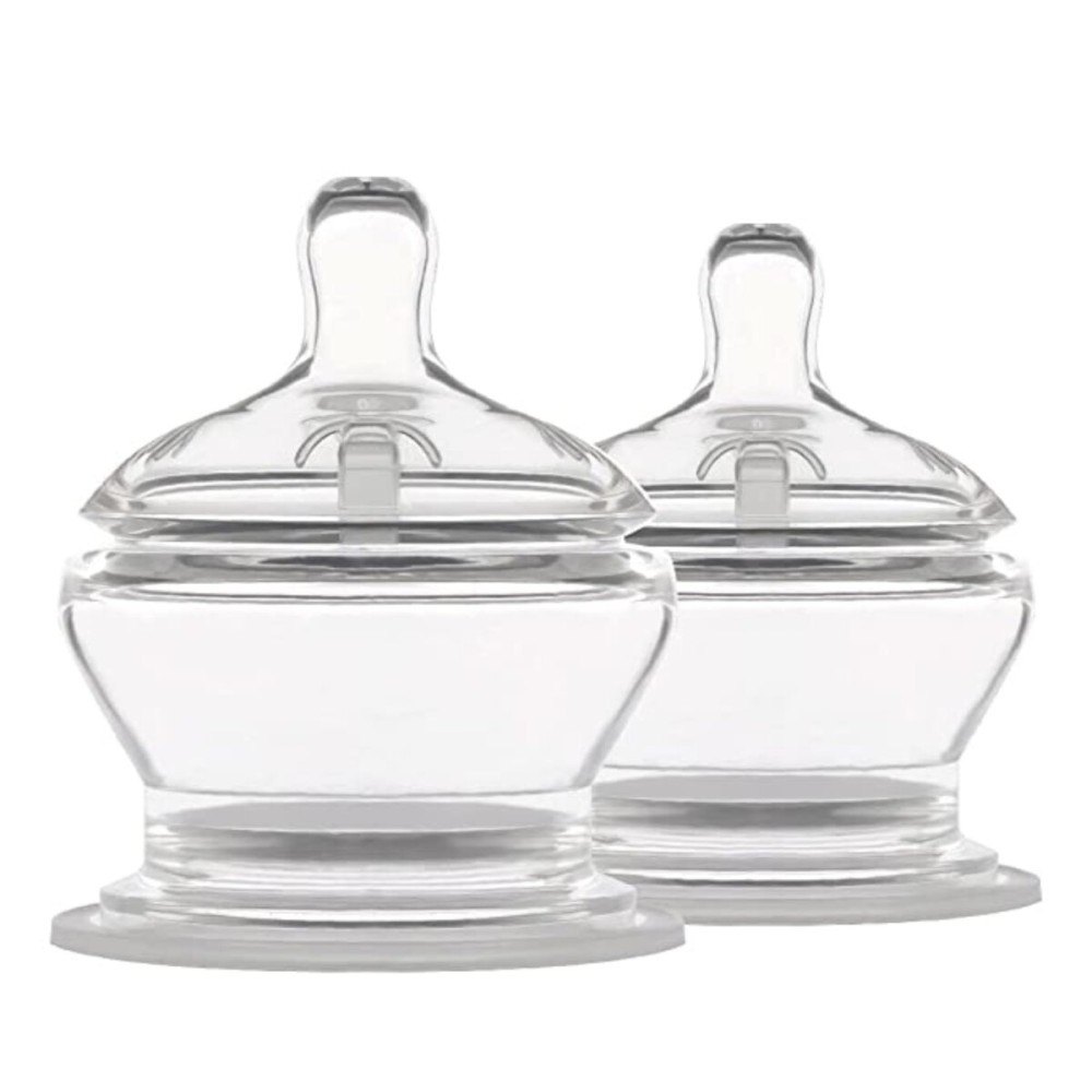 PopYum Stage 3 Fast Flow Anti-Colic Nipples, 2-Pack, 6+ Months 100% Soft Silicone Natural Latch Breast-Like Bottle Replacement Nipple