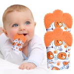 Vicloon 2Pack Silicone Teething Mitt, Soothing Infant Teething Mitten Pain Relief, Prevent Scratches Glove, Safe Silicone Teething Toys for 0-12 Months