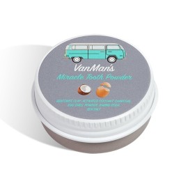 Vanman\'s - Tiny Miracle Eggshell Tooth Powder - Fluoride-Free Whitening with Coconut Charcoal & Eggshell Powder - Remineralizing - 0.25 oz