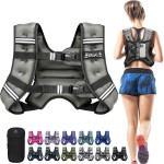 BAGAIL Weighted Vest, 5lb/8lb/10lb/12lb/15lb/20lb/25lb/30lb Weight Vest for Walking & Weight Loss, Reflective Rucking Vest with Phone Pouch for Women & Men, Home Gym & Outdoor Training
