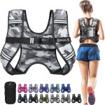BAGAIL Weighted Vest, 5lb/8lb/10lb/12lb/15lb/20lb/25lb/30lb Weight Vest for Walking & Weight Loss, Reflective Rucking Vest with Phone Pouch for Women & Men, Home Gym & Outdoor Training