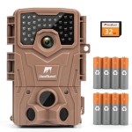 usogood Trail Camera,4K 36MP Game Camera with 8 Batteries&32GB Card,Trail Cameras with Night Vision Motion Activated Waterproof IP66, 120 Detection Angle,2.0Screen Trail Cam for Wildlife Monitoring