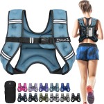 BAGAIL Weighted Vest, 5lb/8lb/10lb/12lb/15lb/20lb/25lb/30lb Weight Vest for Walking & Weight Loss, Reflective Rucking Vest with Phone Pouch for Women & Men, Home Gym & Outdoor Training