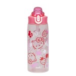 Zak Designs Sanrio Sage Water Bottle For School or Travel, 25oz Durable Plastic Water Bottle With Straw, Handle, and Leak-Proof, Pop-Up Spout Cover (Hello Kitty)