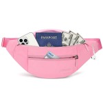 MAXTOP Large Fanny Pack Waist Purses for Women Trendy Cross body Bags with Adjustable Strap Passport Holder Bag for Theme Park Shopping Traveling Running (Hot Pink)