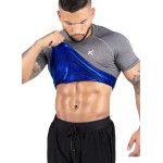 Kewlioo Men\'s Sauna Suit Shirt - Heat Trapping Sweat Compression Vest, Shapewear Top for Men, Sweat More & Look Great, Gym Workout Exercise Versatile Heat Shaper Jacket (Heather Grey, 3XL)
