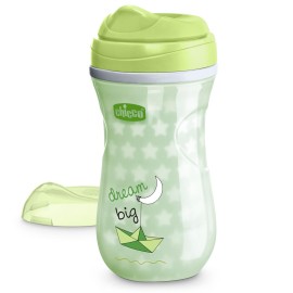 Chicco Glow in the Dark Double-Wall Insulated Sippy Cup with Bite-Proof Rim Spout and Spill-Free Lid 9oz.| Top-Rack Dishwasher Safe | Easy to Hold with Ergonomic Indents | 12+ months