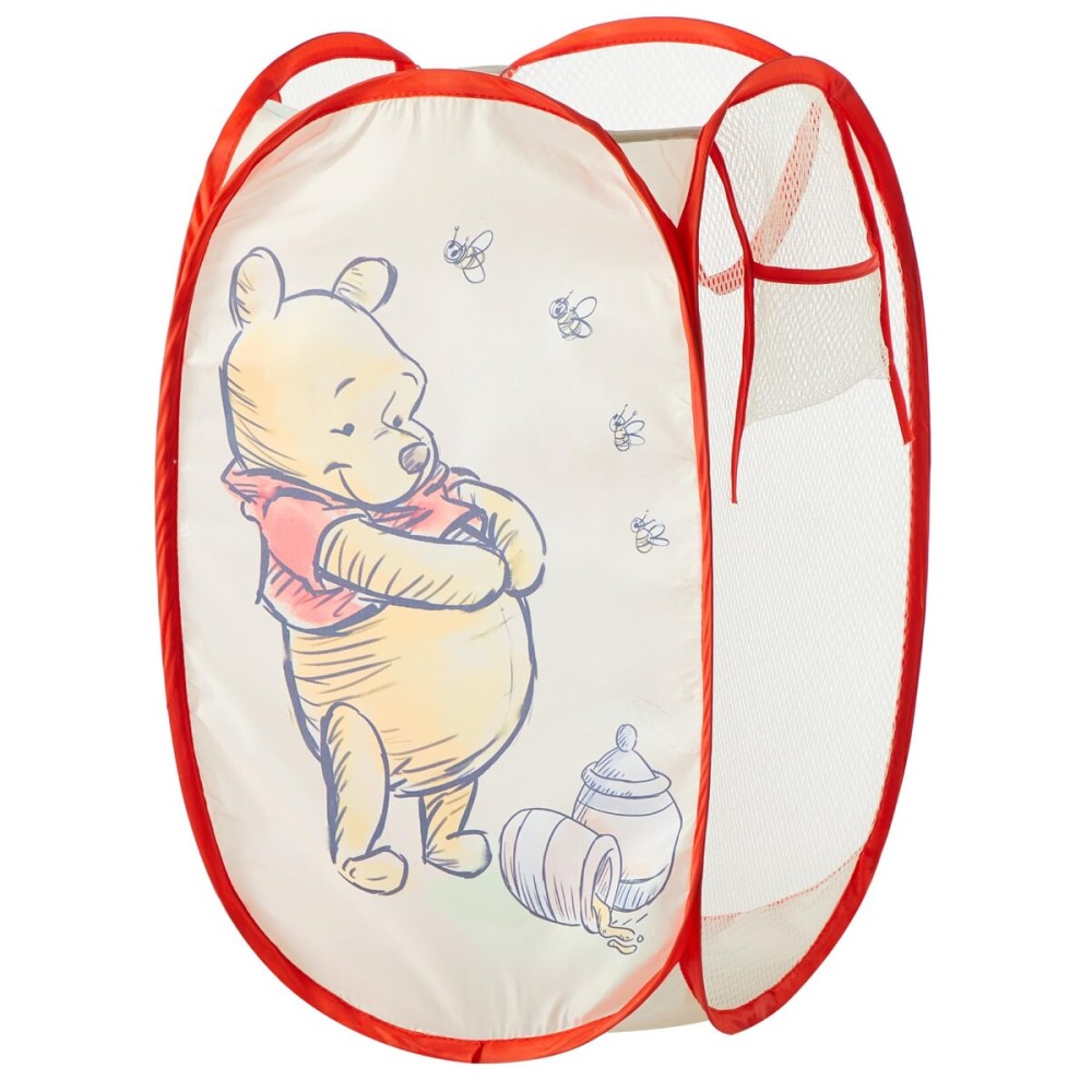 Disney Winnie the Pooh Pop Up Hamper - Collapsible Laundry Basket with Durable Carry Handles - 21\'\' x 13.5\'\' - Lightweight Storage Bin for Nursery, Bedroom & Toys