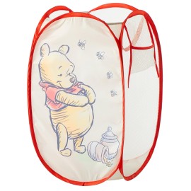 Disney Winnie the Pooh Pop Up Hamper - Collapsible Laundry Basket with Durable Carry Handles - 21\'\' x 13.5\'\' - Lightweight Storage Bin for Nursery, Bedroom & Toys