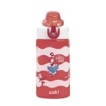Zak Designs Dr. Seuss Sage Kids Water Bottle For School or Travel, 16oz Durable Plastic Water Bottle With Straw, Handle, and Leak-Proof, Pop-Up Spout Cover (The Cat in the Hat)