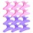 Ondder Pink Purple Butterfly Hair Claw Clips for Styling & Sectioning - Makeup Hair Accessories for Women & Girls
